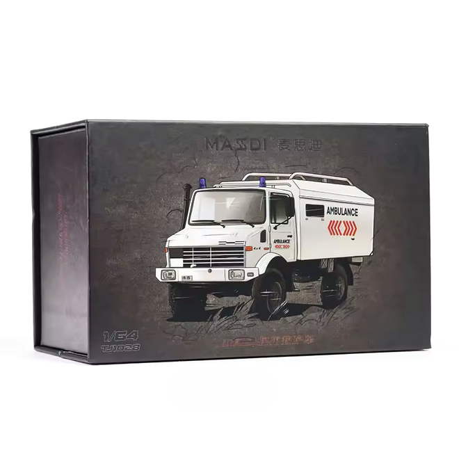 Mercedes-Benz Unimog U1300L Civilian Ambulance white 1:64 Massdi
