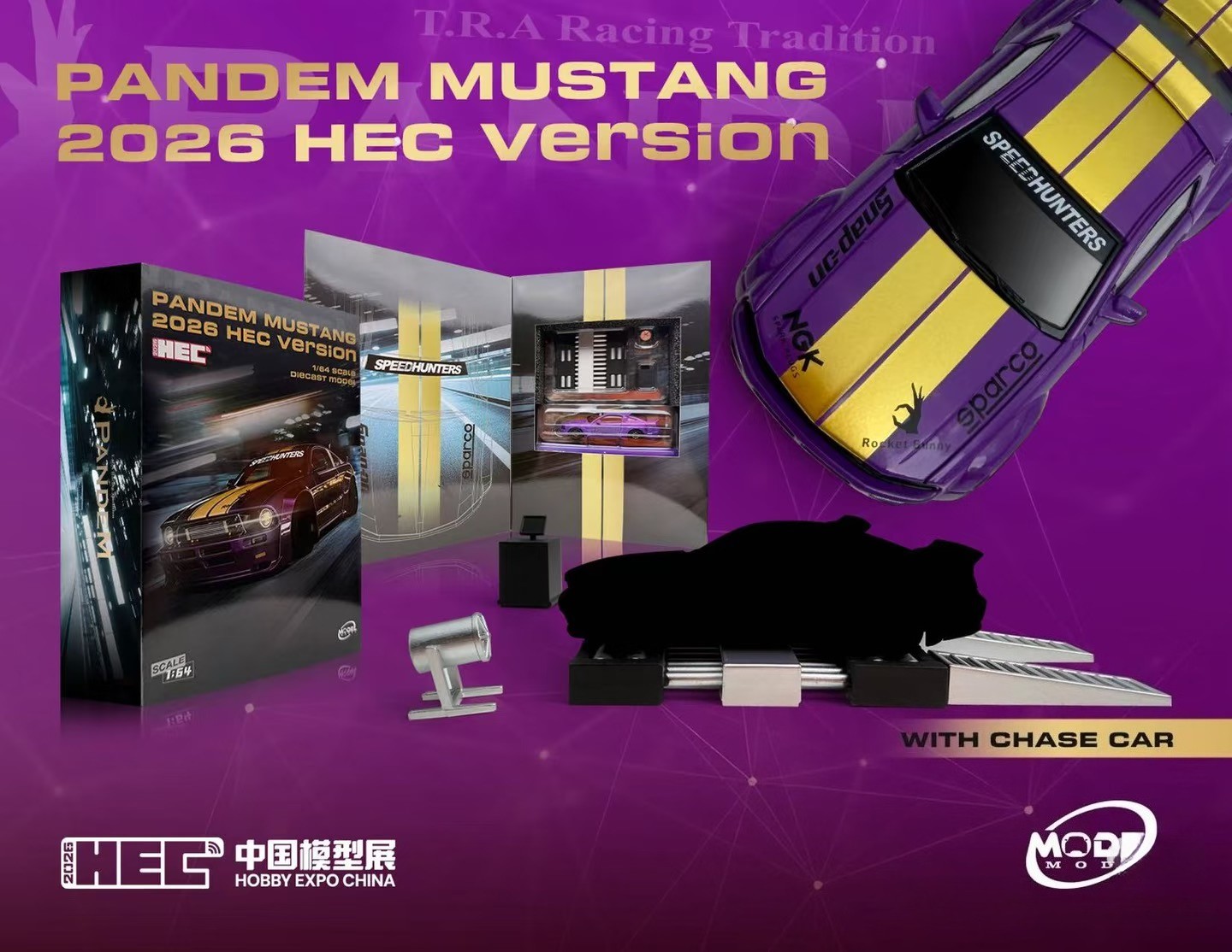 Ford Pandem Mustang HEC 2026 Version purple 1:64 ModelModel