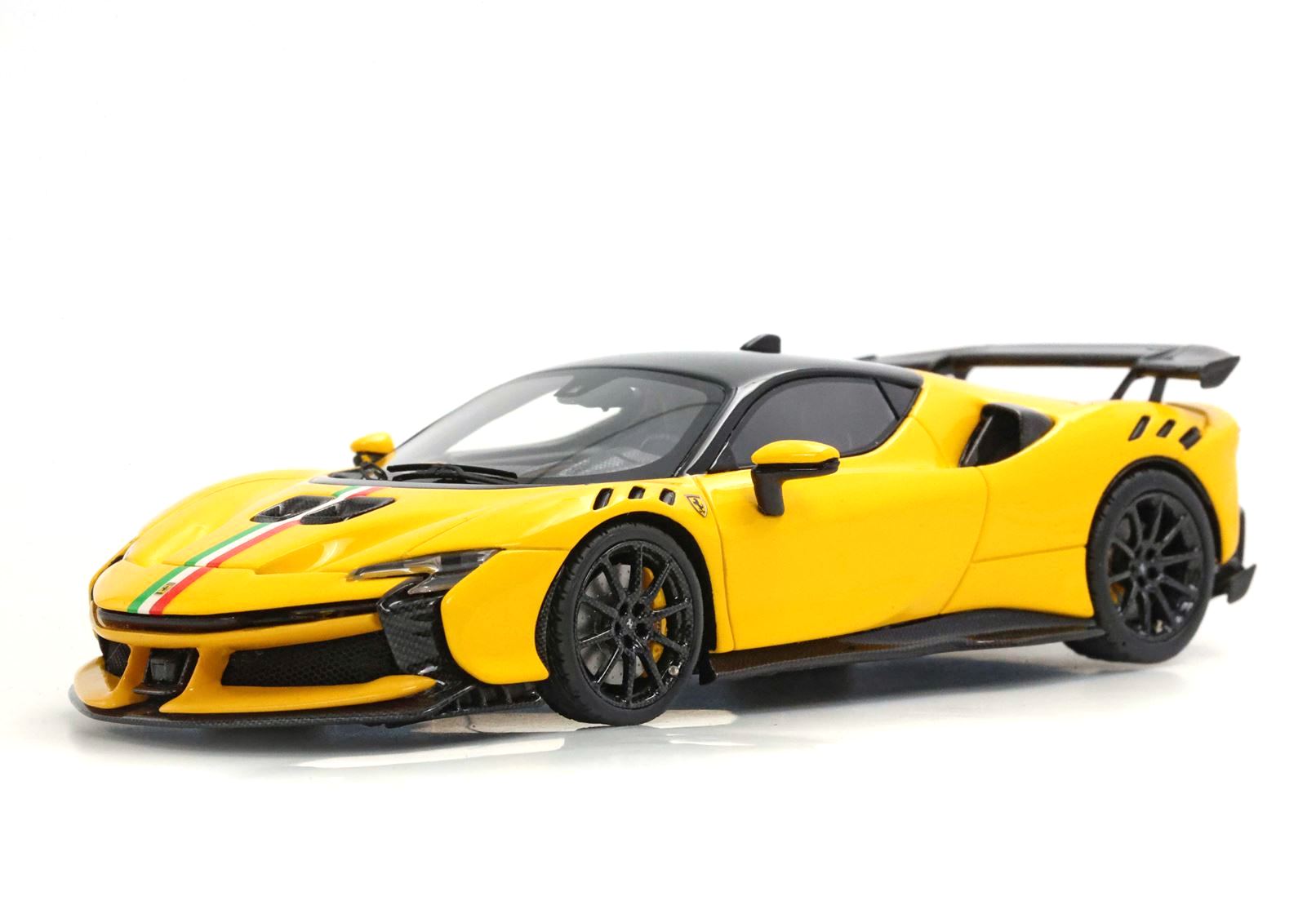 Ferrari SF90 XX Stradale Giallo Modena with Italian stripe 1:43 B.B.R.