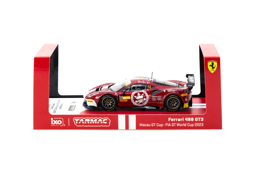 Ferrari 488 GT3 #52 Chen Weian Macau GT Cup FIA GT World Cup 2023 1:64 Tarmac