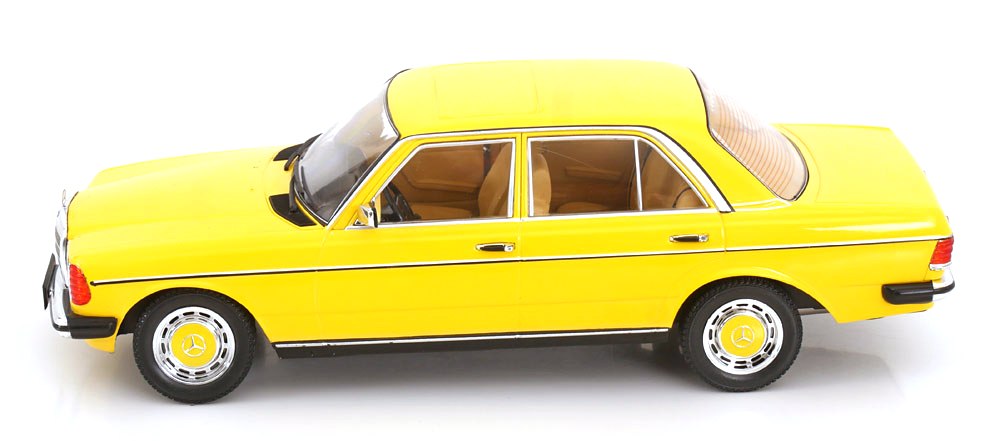 Mercedes-Benz 230E W123 1975 yellow 1:18 KK Scale