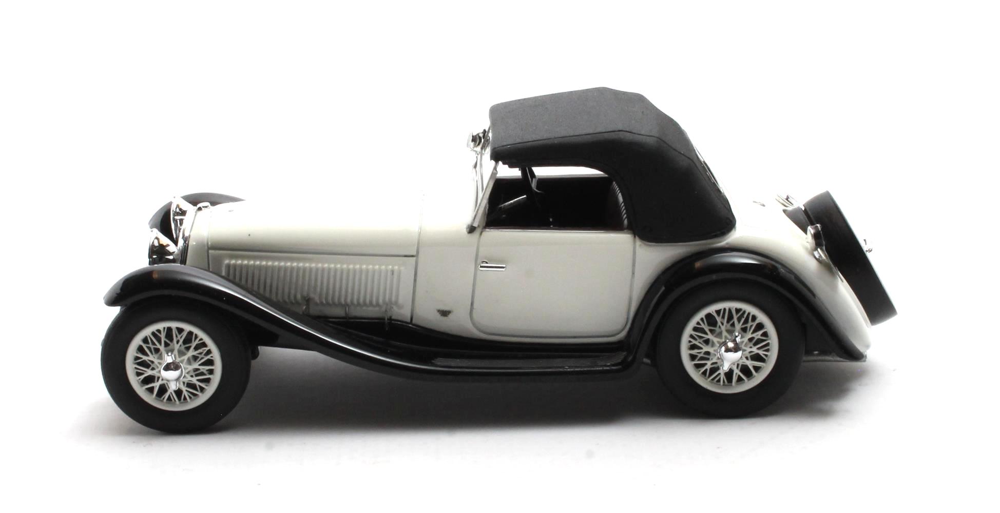 Alfa Romeo 6C 1750SV Figoni Spider Cabriolet Closed 1932 white/black 1:43 Matrix Scale Models