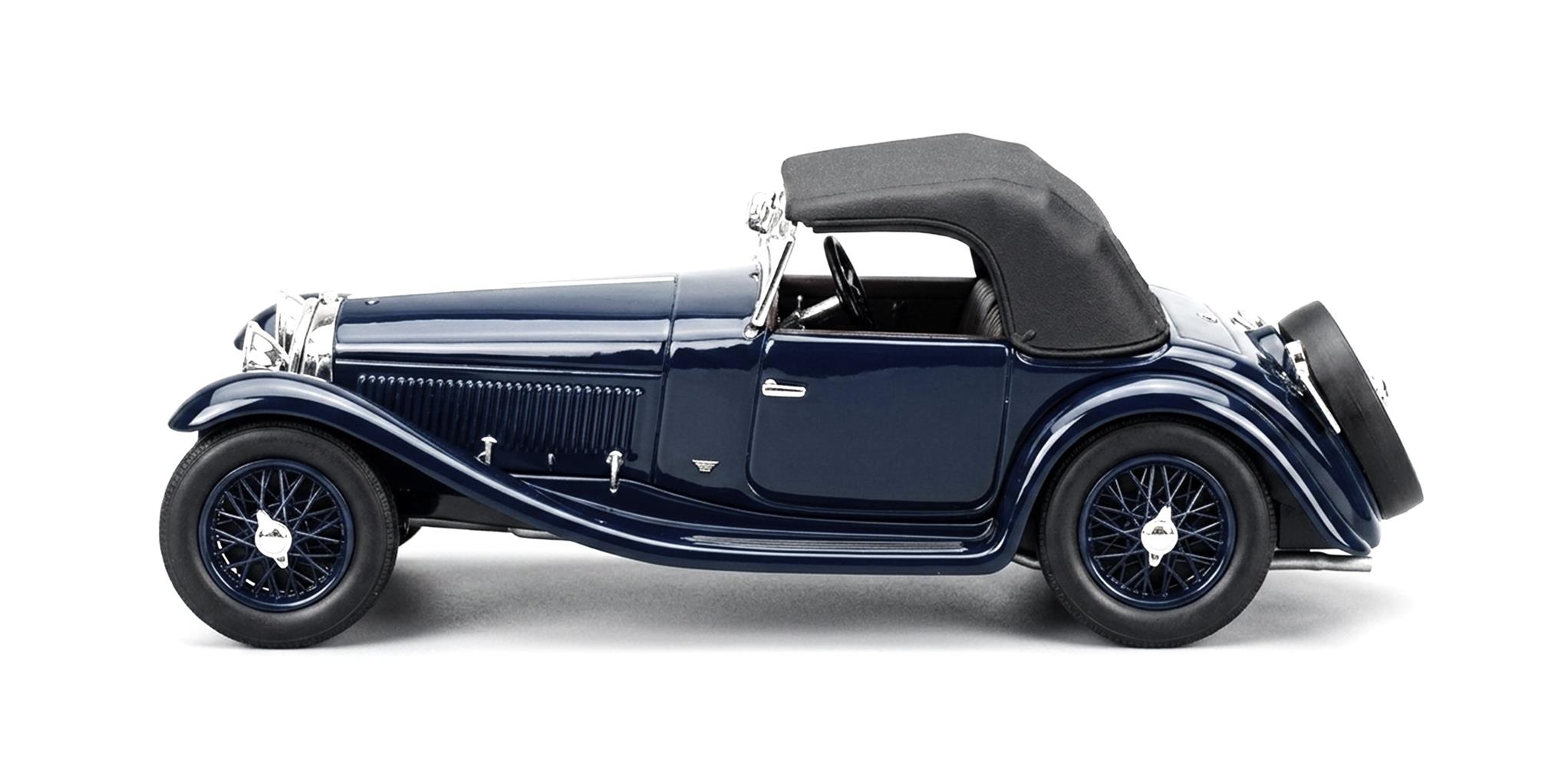 Alfa Romeo 6C 1750SV Figoni Spider Cabriolet Closed 1932 blue/black 1:43 Matrix Scale Models