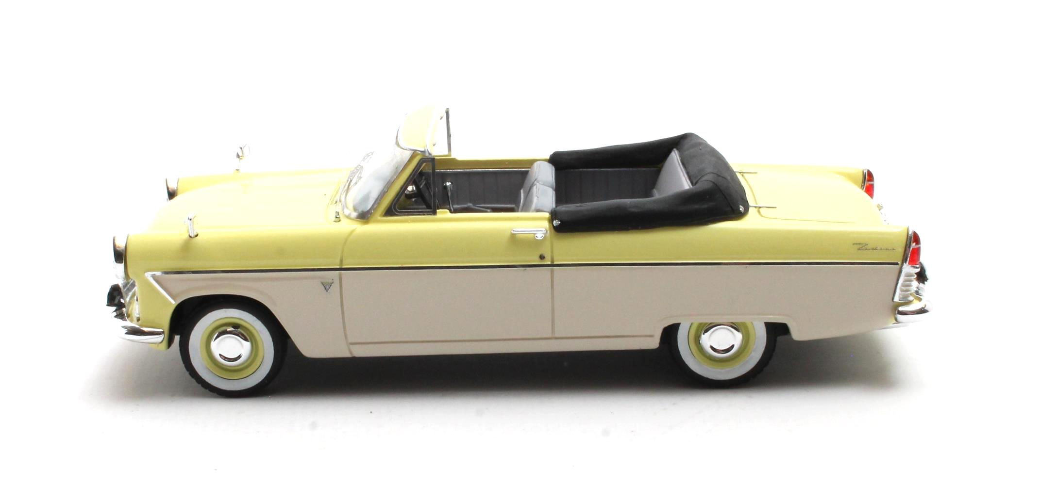 Ford England Zodiac MKII 206E Cabriolet Open 1958 yellow/white 1:43 Matrix Scale Models
