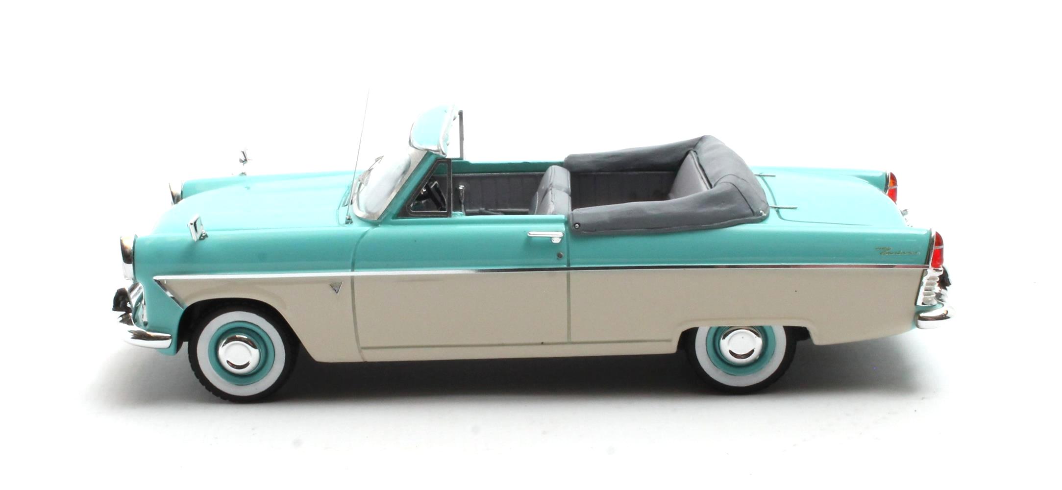 Ford England Zodiac MKII 206E Cabriolet Open 1958 turquoise/white 1:43 Matrix Scale Models
