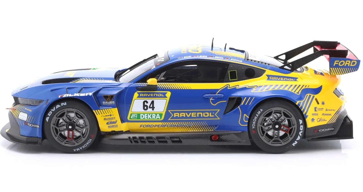 Ford Mustang GT3 HRT Ford Performance #64 Olsen/Maini/Stippler/J.Owega 24H Nürburgring 2025 1:18 Ixo Models