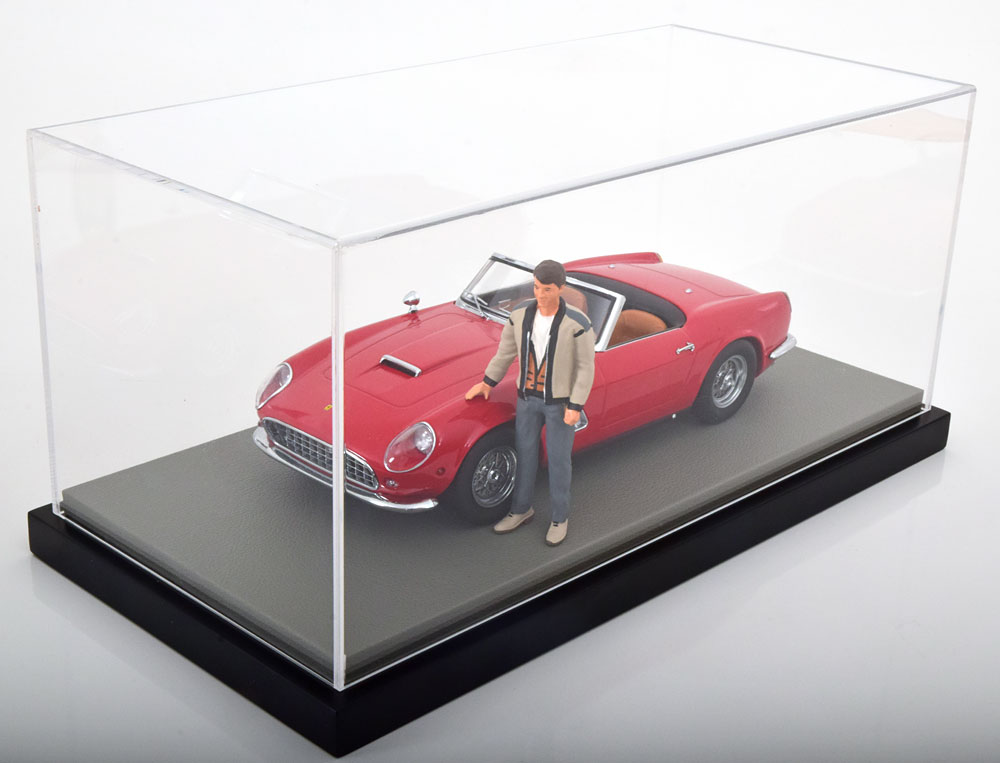 Luxusní plastová vitrína - šedý podklad - pro modely 1:18 Jewel Cases