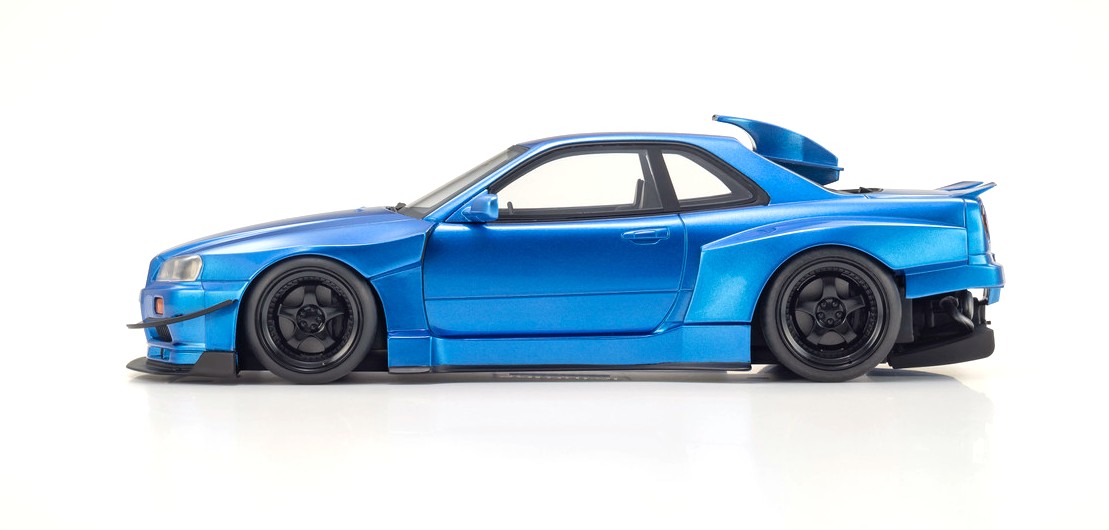 Nissan Skyline GT-R R34 Khyzyl Saleem 2007 blue 1:18 Kyosho