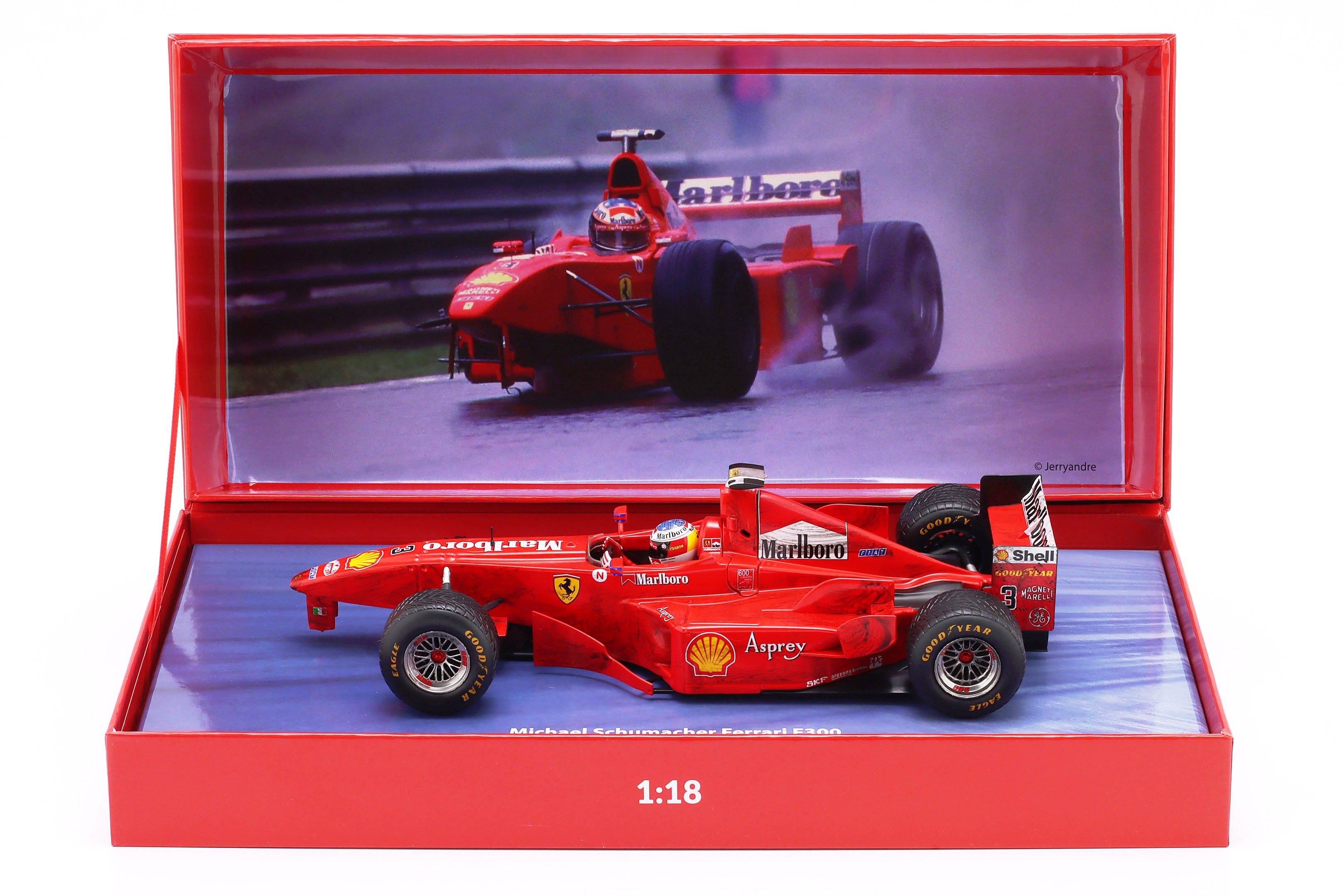 Ferrari F300 #3 M.Schumacher Belgian GP F1 1998 3 Wheeler + Collectors Box 1:18 Werk83