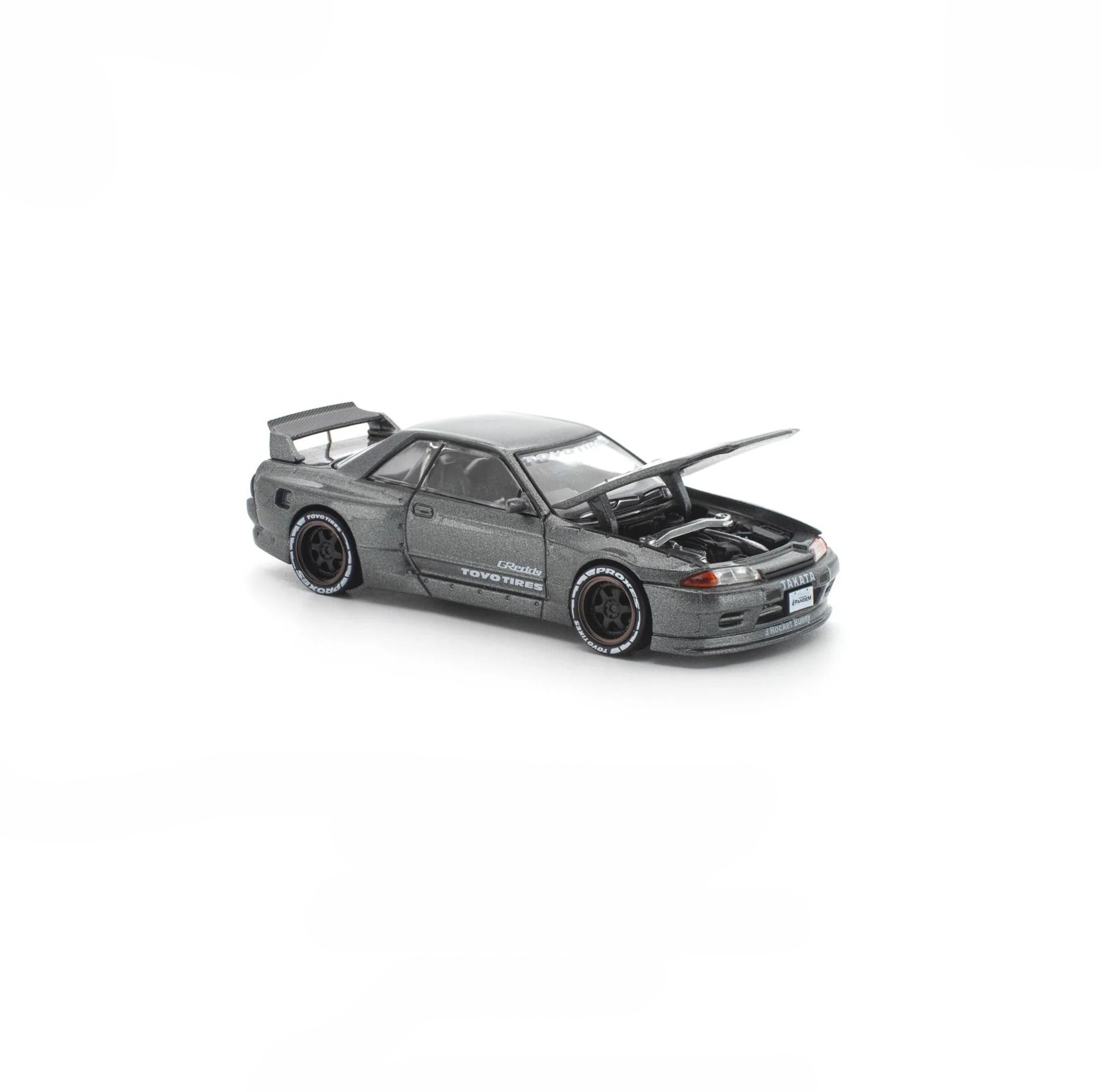 Nissan Pandem R32 gun metal 1:64 Pop Race