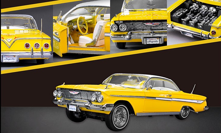 Chevrolet Impala Lowrider Cabriolet Hard-Top 1961 yellow 1:18 Sun Star