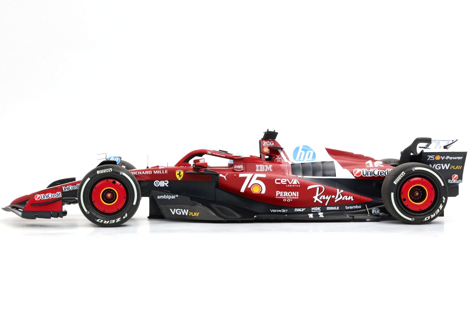 Ferrari SF-25 #16 C.Leclerc Monaco Livery - for 75 Years with Shell 1:12 B.B.R.