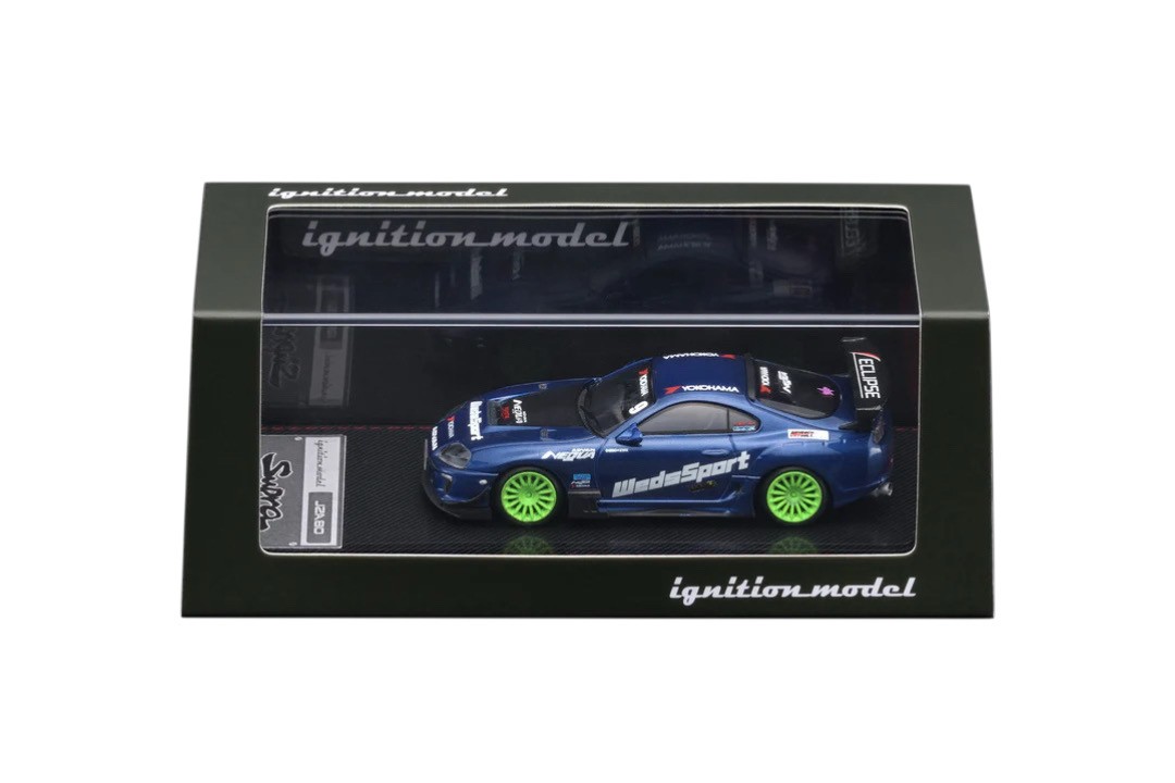 Toyota Supra (JZA80) RZ blue metallic 1:64 Ignition Model