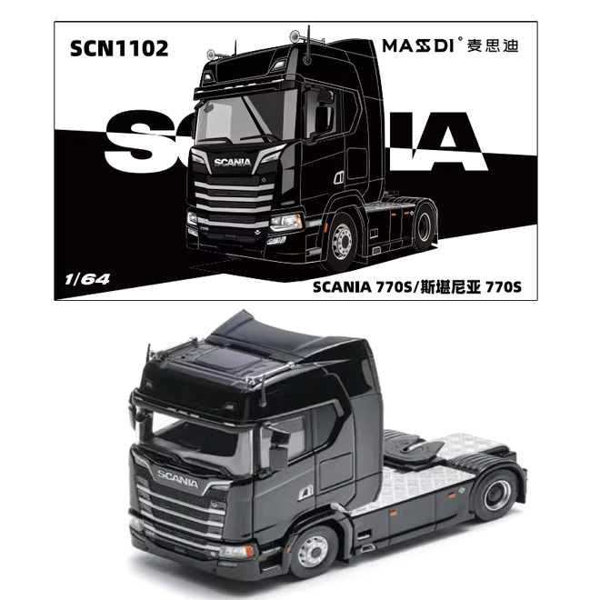 Scania 770S black 1:64 Massdi