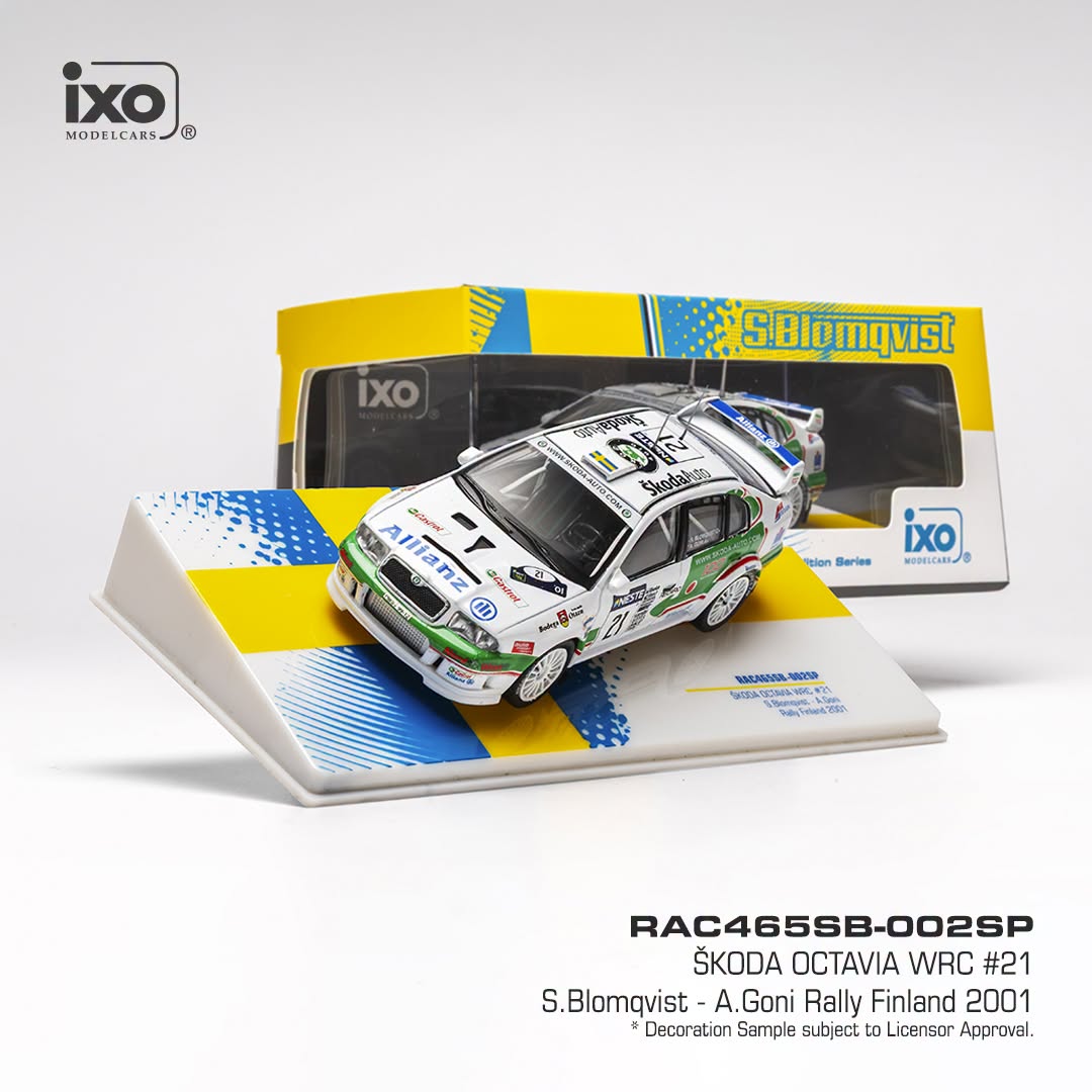 Škoda Octavia WRC Team Škoda Motorsport #21 Blomqvist/Goni Rally Finland 2001 1:43 Ixo Models