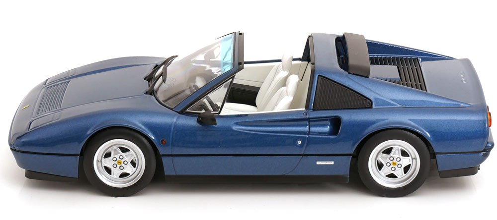 Ferrari 328 GTS Spider with Removable Hard Top 1985 blue metallic 1:18 KK Scale