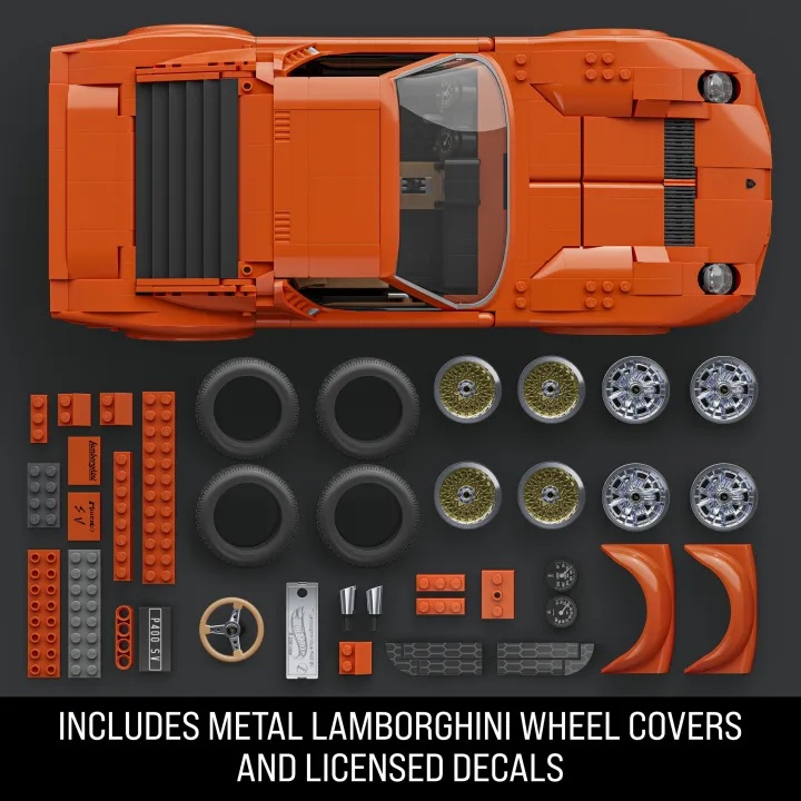 Lamborghini Miura P400 SV 1971 orange 1:12 Hot Wheels Brick Shop