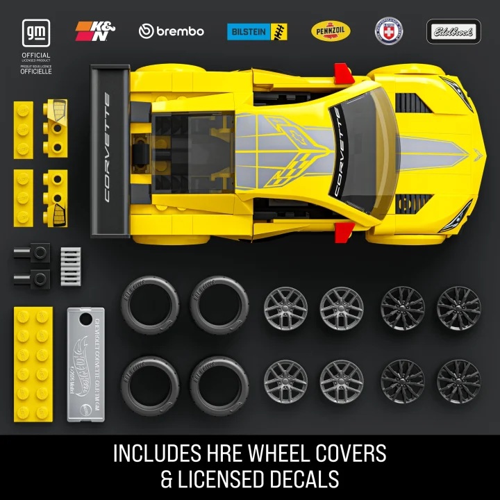 Chevrolet Corvette C8.R 2020 yellow 1:32 Hot Wheels Brick Shop
