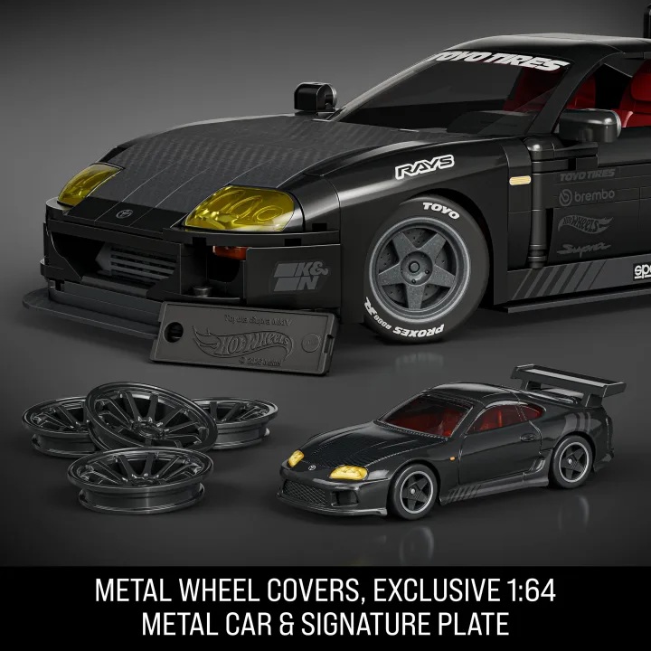 Toyota Supra MKIV 1994 black 1:16 Hot Wheels Brick Shop