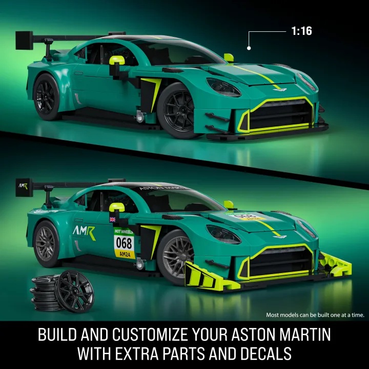 Aston Martin Vantage GT3 2024 green 1:16 Hot Wheels Brick Shop
