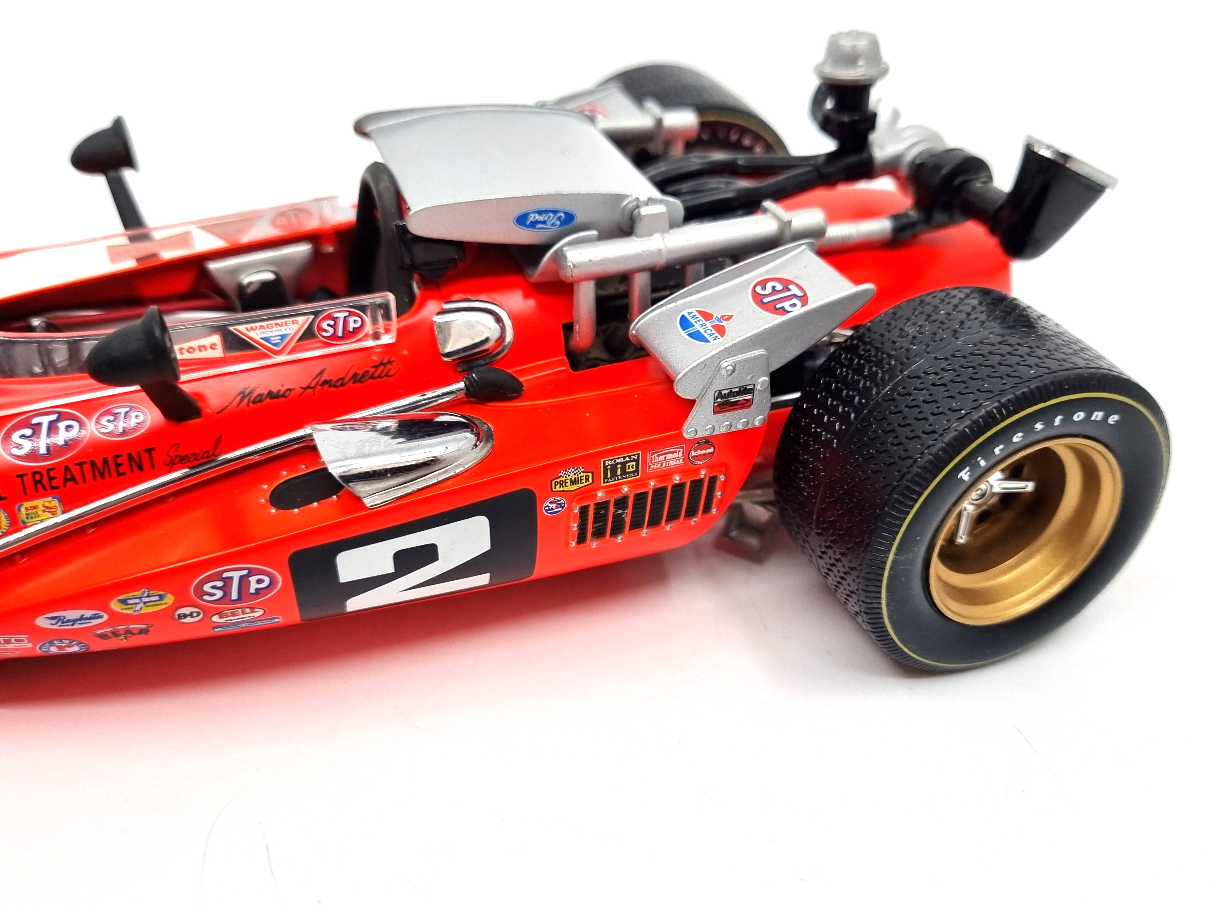 Brawner Hawk Ford STP #2 Mario Andretti Indy 500 Champion 1969 1:18 Ertl