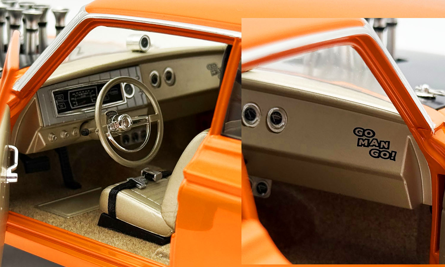 Dodge Coronet AWB *Go Man Go * 1965 orange 1:18 Acme Diecast