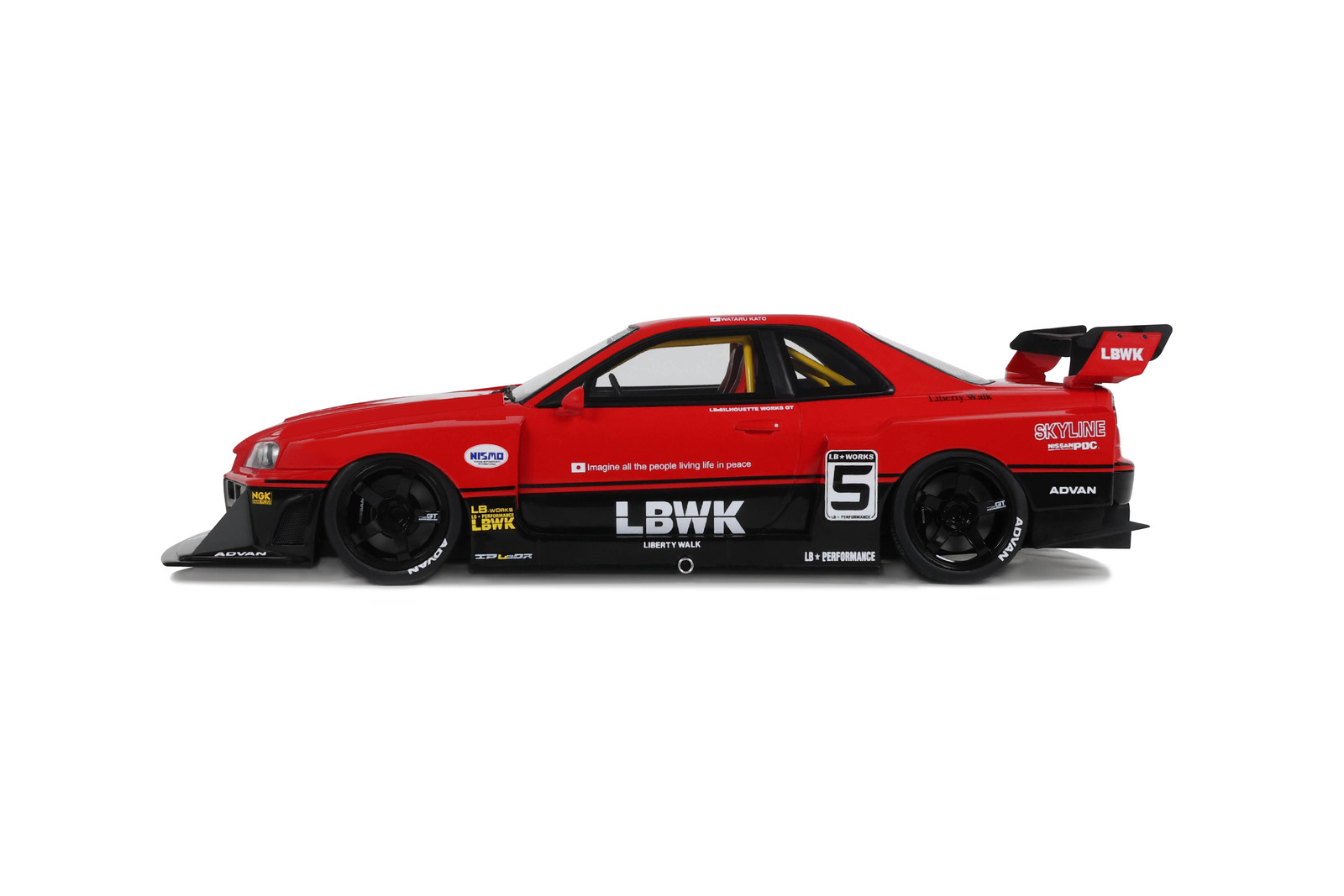 Nissan Skyline R34 GT-R LB Super Silhouette 2020 red 1:18 GT Spirit