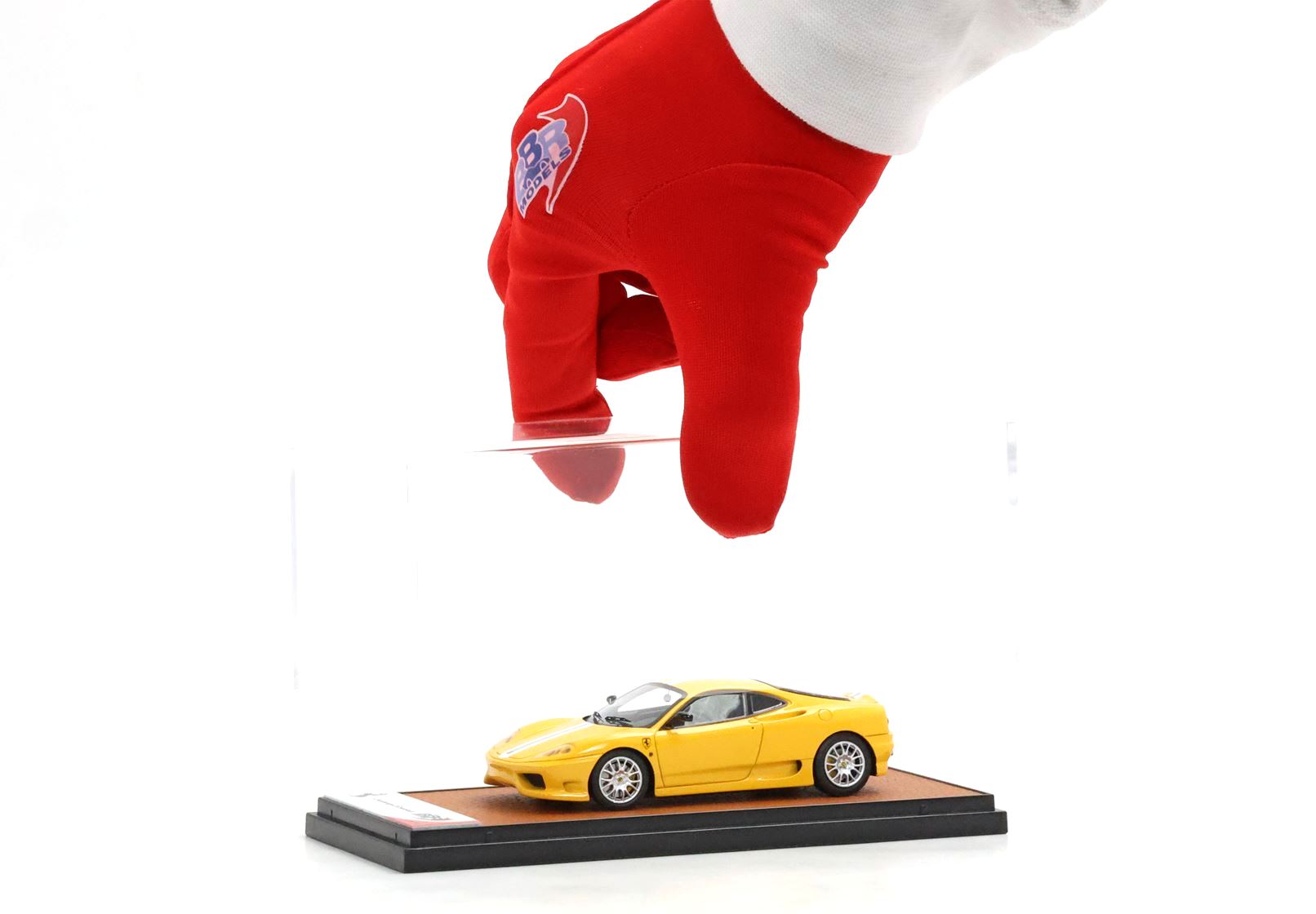 Ferrari 360 Challenge Stradale Giallo Modena with italian stripe 1:43 B.B.R.