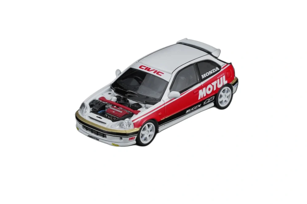 Honda Civic TYPE R (EK9) Customized Motul Livery white/red 1:64 Motorhelix