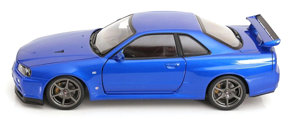 Nissan Skyline GT-R R34 V-Spec II 2001 OEM Rims blue metallic 1:12 KK Scale