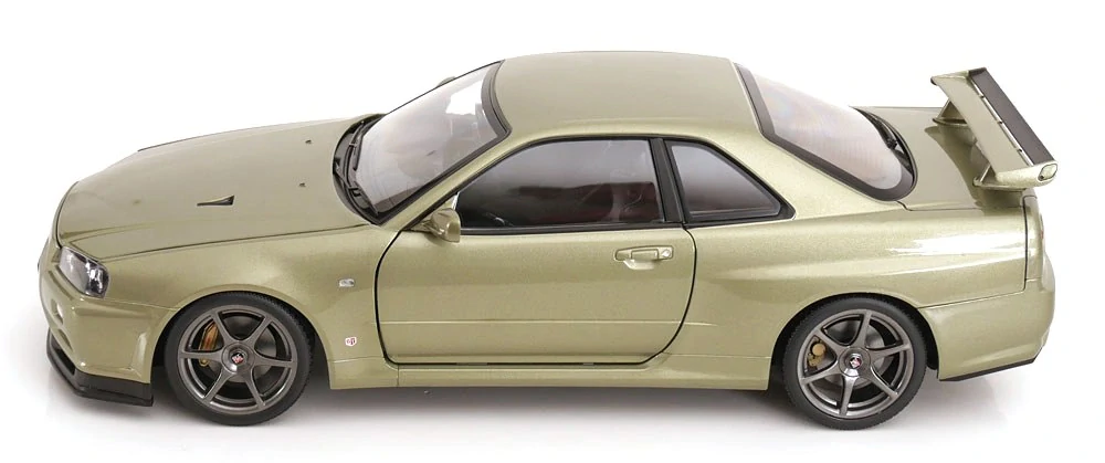 Nissan Skyline GT-R R34 V-Spec Nür 2001 OEM Rims light green metallic 1:12 KK Scale