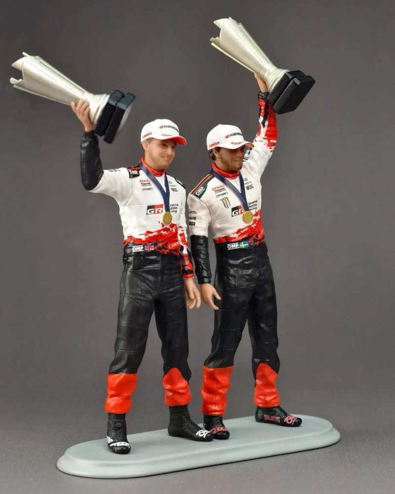 2 Figurines: Toyota Gazoo Racing WRT - O.Solberg/E.Edmondson - Winner Rally Monte Carlo 2026 1:18 Sun Star