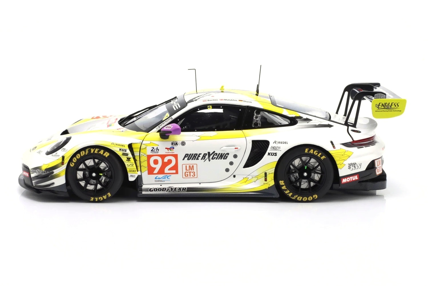 Porsche 911 GT3 R Manthey PureRxcing #92 Bachler/Malykhin/Sturm24H Le Mans 2024 1:18 Minichamps