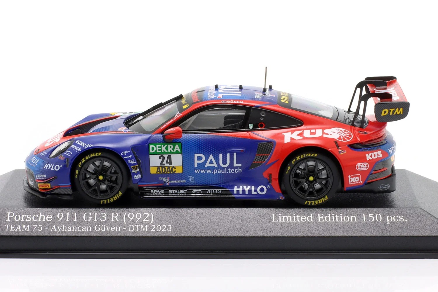 Porsche 911 (992) GT3 R #24 Ayhancan Güven DTM 2023 1:43 Minichamps