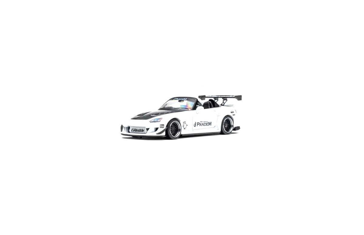 Honda S2000 Rocket Bunny Custom metallic white 1:64 Microturbo