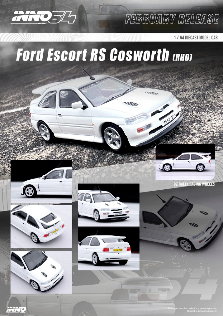 Ford Escort RS Cosworth *Right Hand Drive* white 1:64 Inno Models