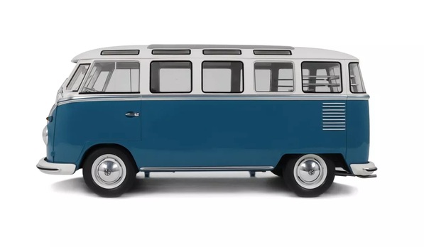 Volkswagen Combi Type 2 (T1) Samba Bus 1962 RegattaBlau L 50 F 1:12 OttOmobile