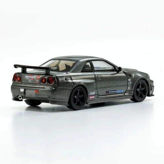 Nissan Skyline GT-R R34 Nismo Gray with led lightning 1:64 Kyosho