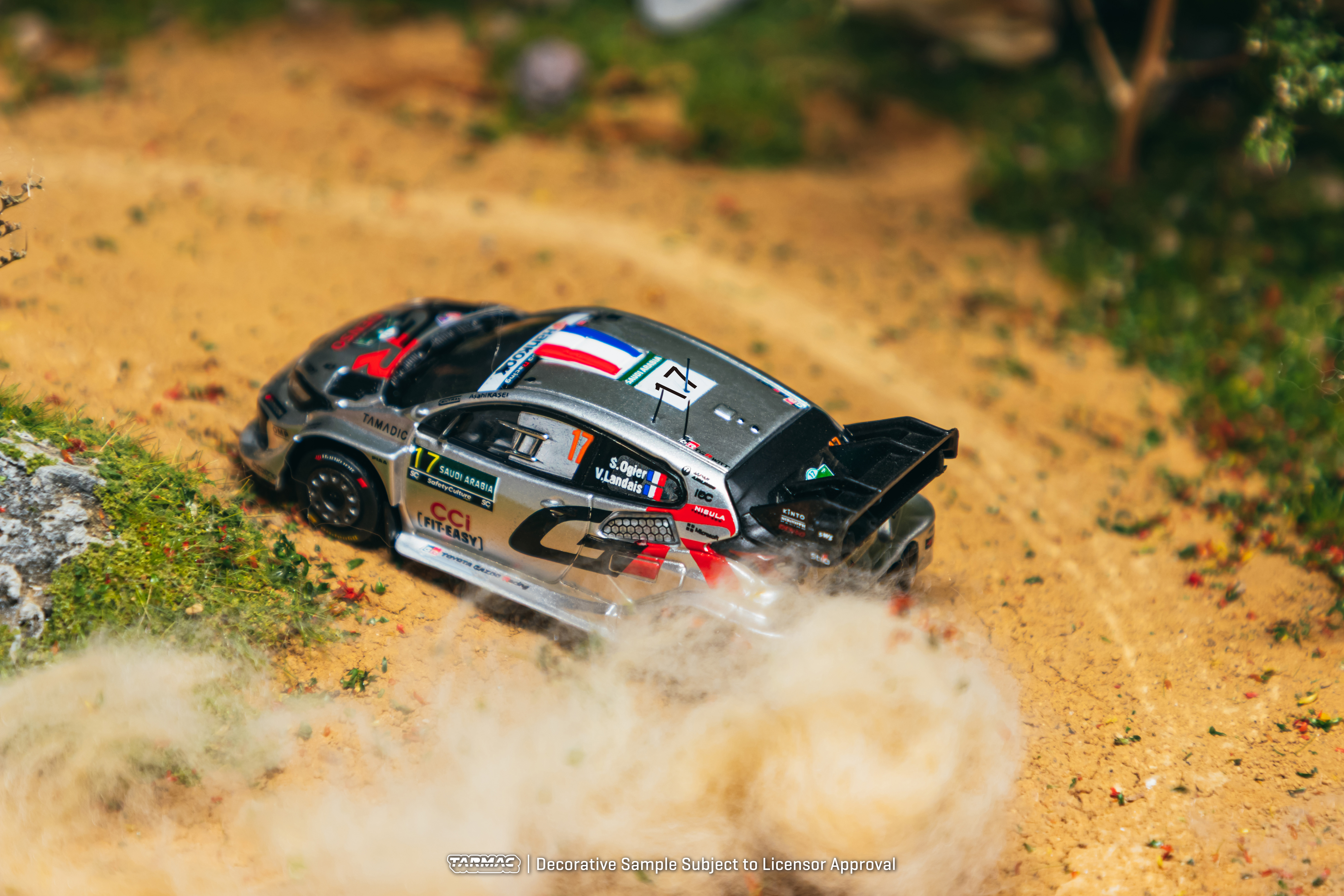 Toyota GR YARIS Rally1 HYBRID Toyota Gazoo Racing WRT #17 S.Ogier/V.Landais Rally Saudi Arabia 2025 WRC World Champion 2025 1:64 Tarmac
