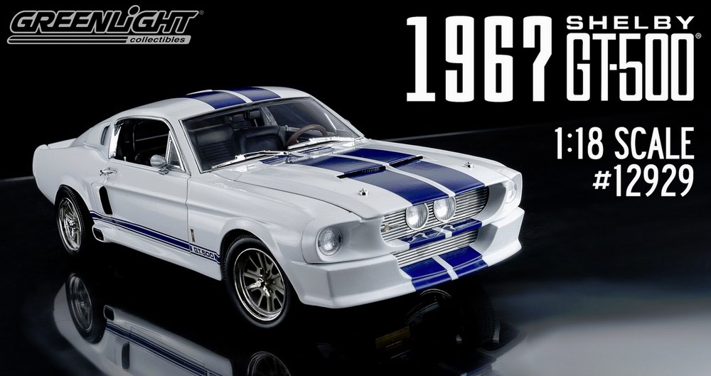 Shelby GT 500 1967 white 1:18 Greenlight