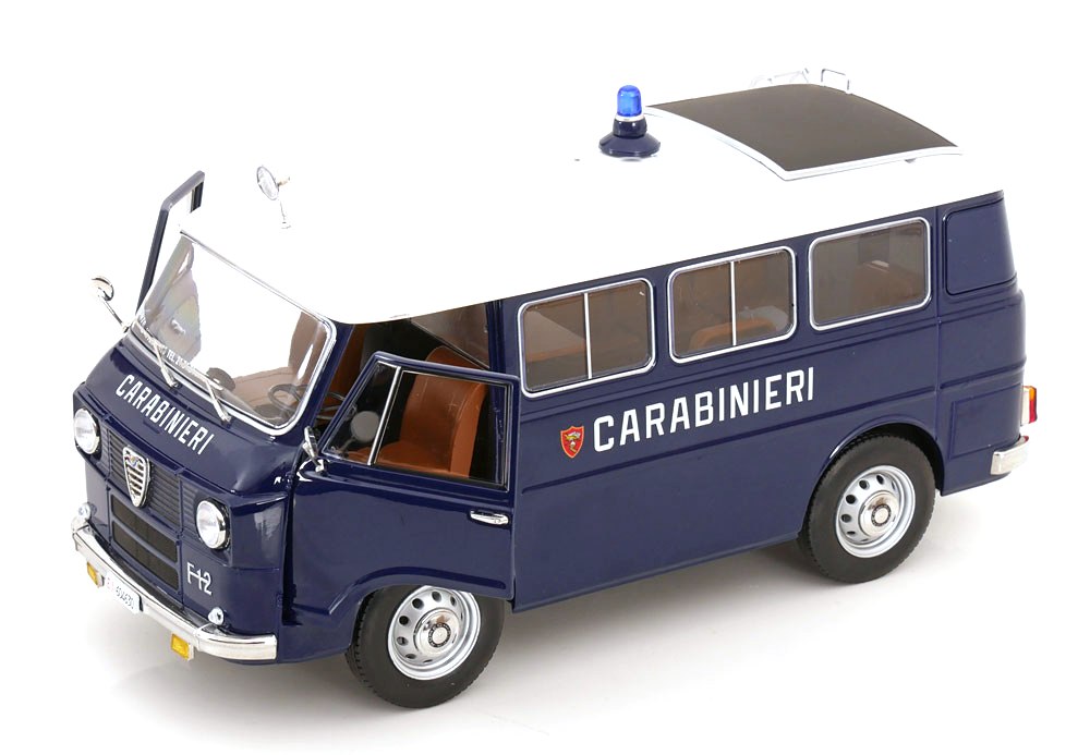 Alfa Romeo F-12 Minibus 1-Series Carabinieri Police 1969 1:18 Mitica