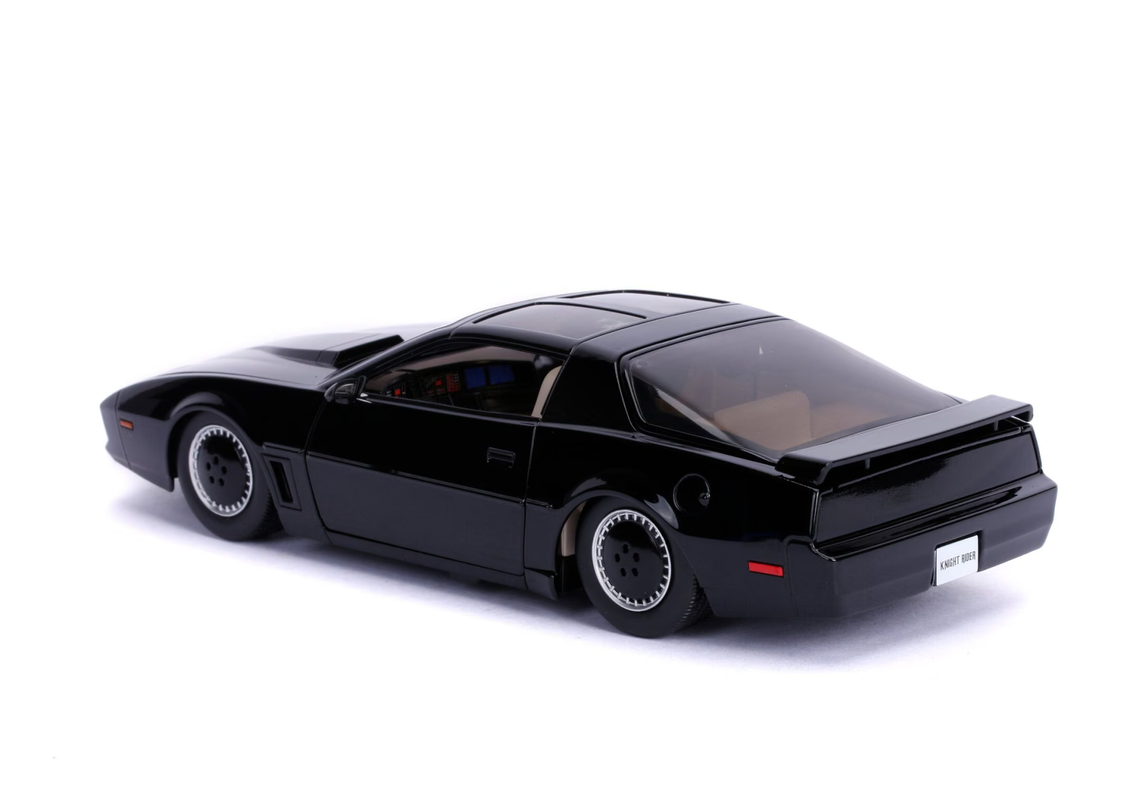 Pontiac Firebird Knightrider KITT with Working Lights on the Front Hood 1982 black 1:24 Jada Toys