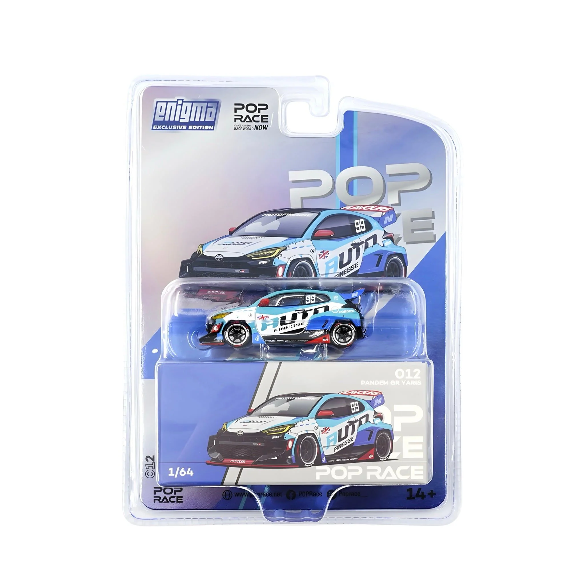 Pandem GR Yaris *Auto Finesse* blue 1:64 Pop Race