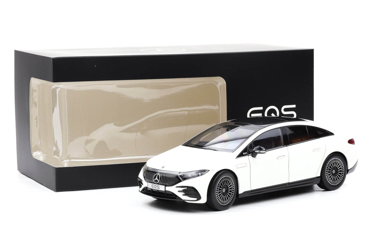 Mercedes-Benz EQS Limousine V297 Manufaktur opalith white bright 1:18 NZG