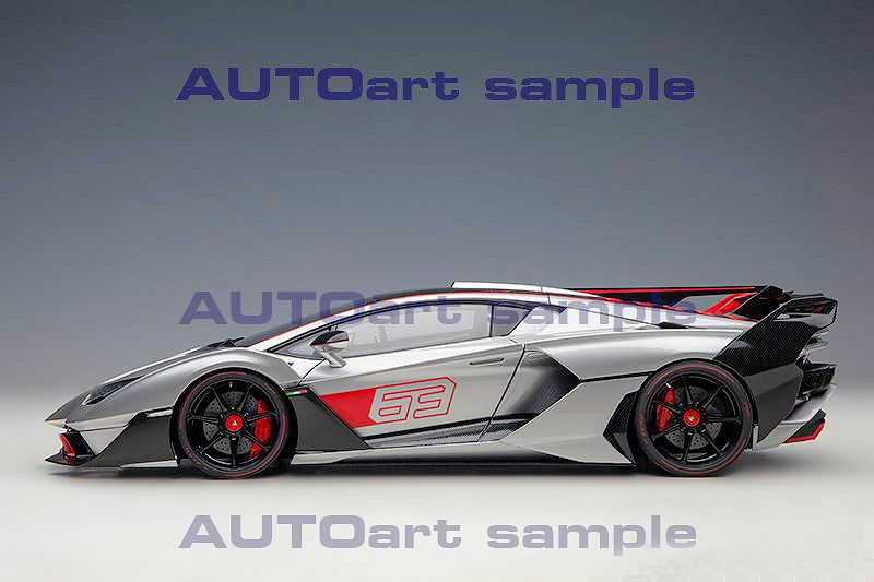 Lamborghini SC18 Alston 2019 grigio titans/red accents 1:18 AUTOart