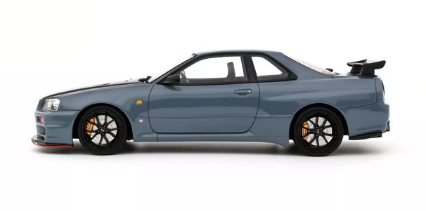 Nissan Skyline GT-R BNR34 with Body Kit 2025 stealth grey 1:18 OttOmobile