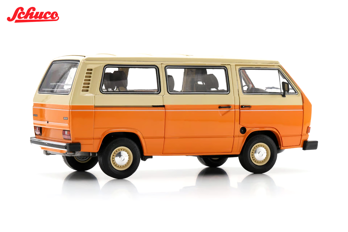 Volkswagen T3a L Bus orange 1:18 Schuco