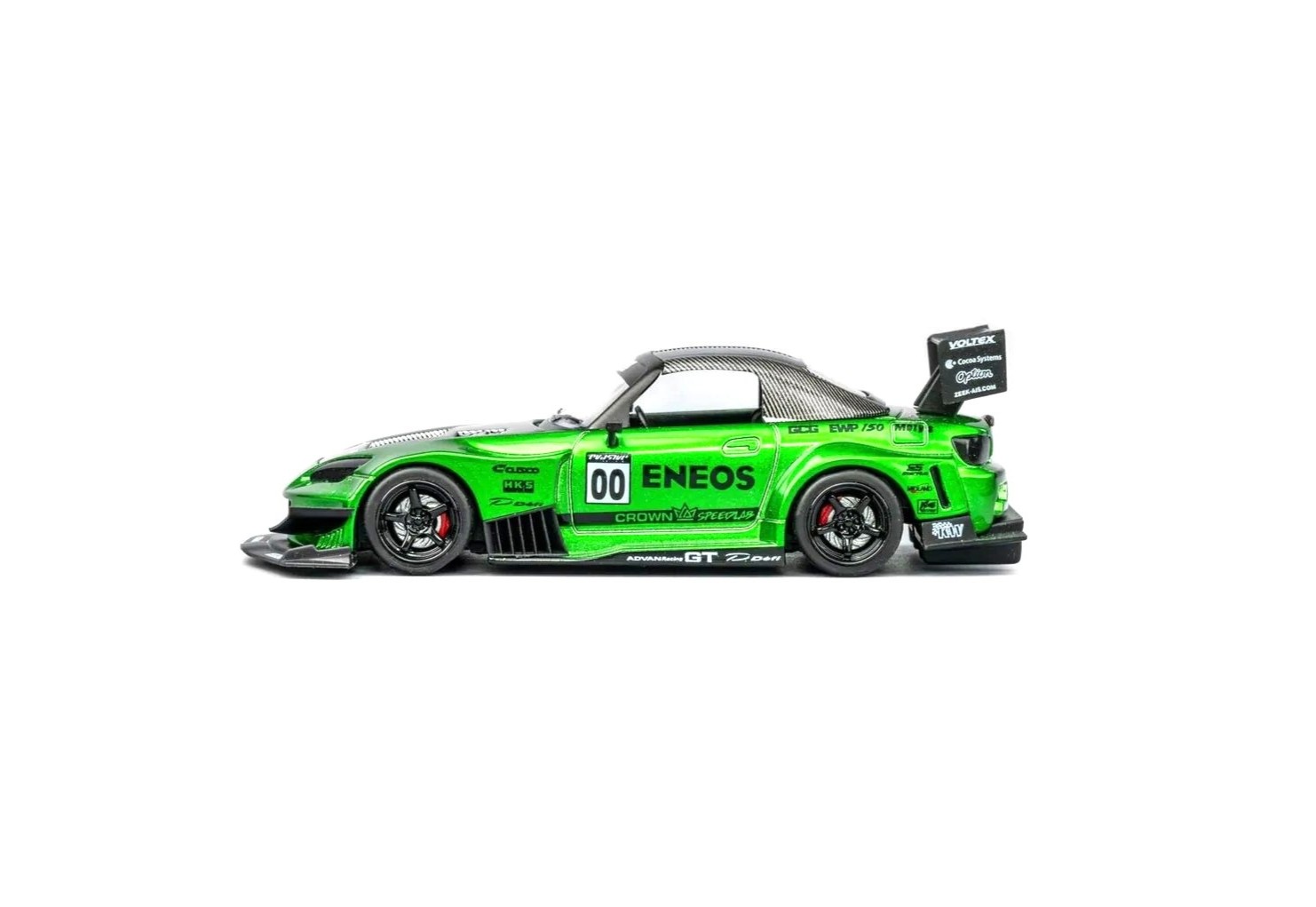 Honda Custom S2000 Race Car metallic green 1:64 Microturbo