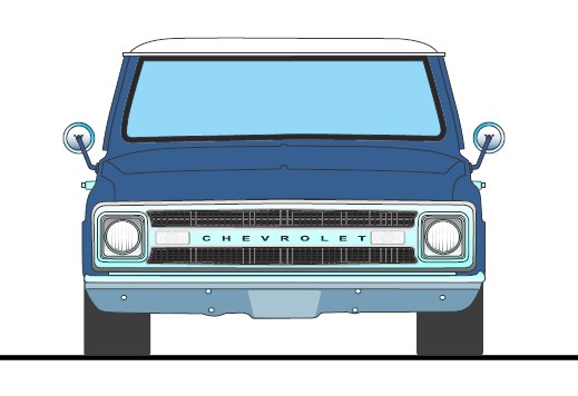 Chevrolet K5 Blazer 2WD Street Custom 1969 blue/white 1:18 Acme Diecast