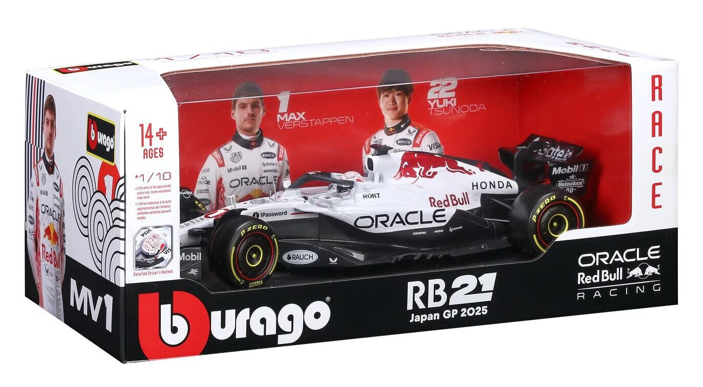 Red Bull F1 RB21 Team Oracle Red Bull Racing #1 M.Verstappen Winner Japan GP 2025 1:18 Bburago